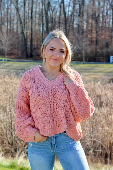 Salmon color outlet sweater