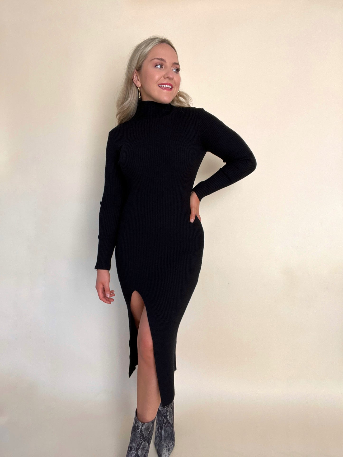 Midi Turtleneck Dress