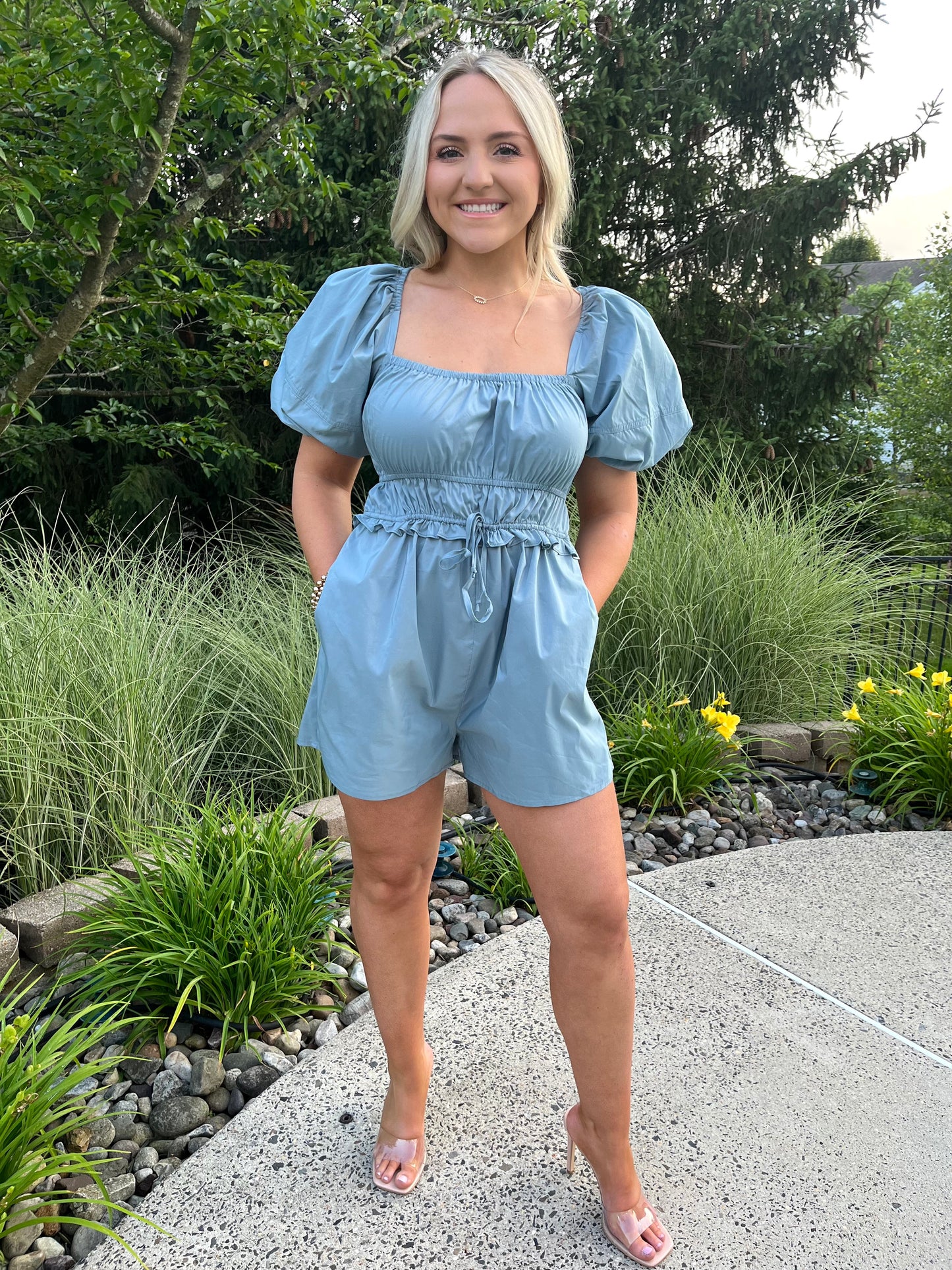 Kelly Puff Sleeve Romper