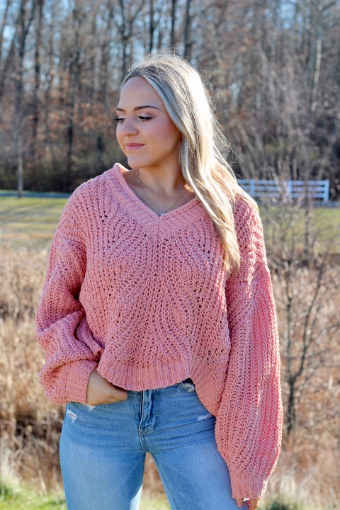 Salmon color outlet sweater