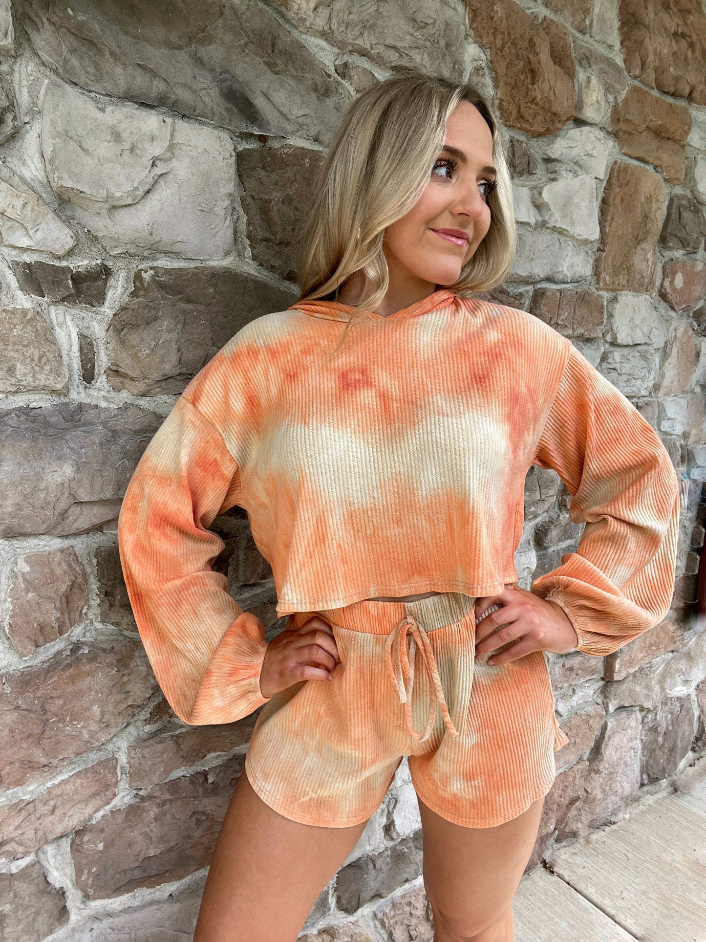 Orange Tie Dye Set-Top