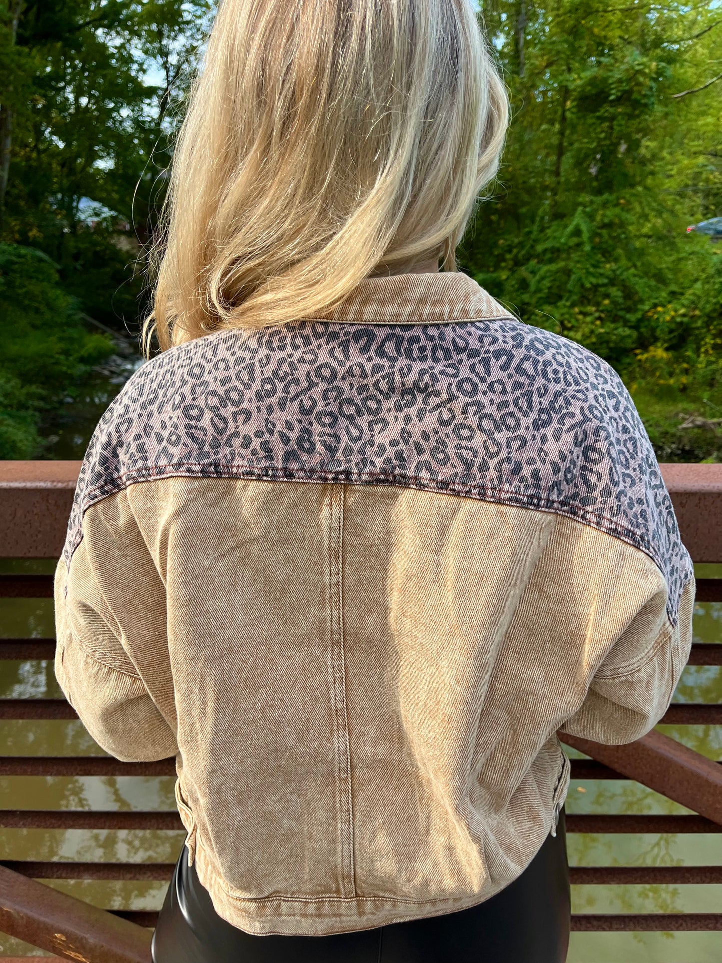 Leopard Denim Jacket