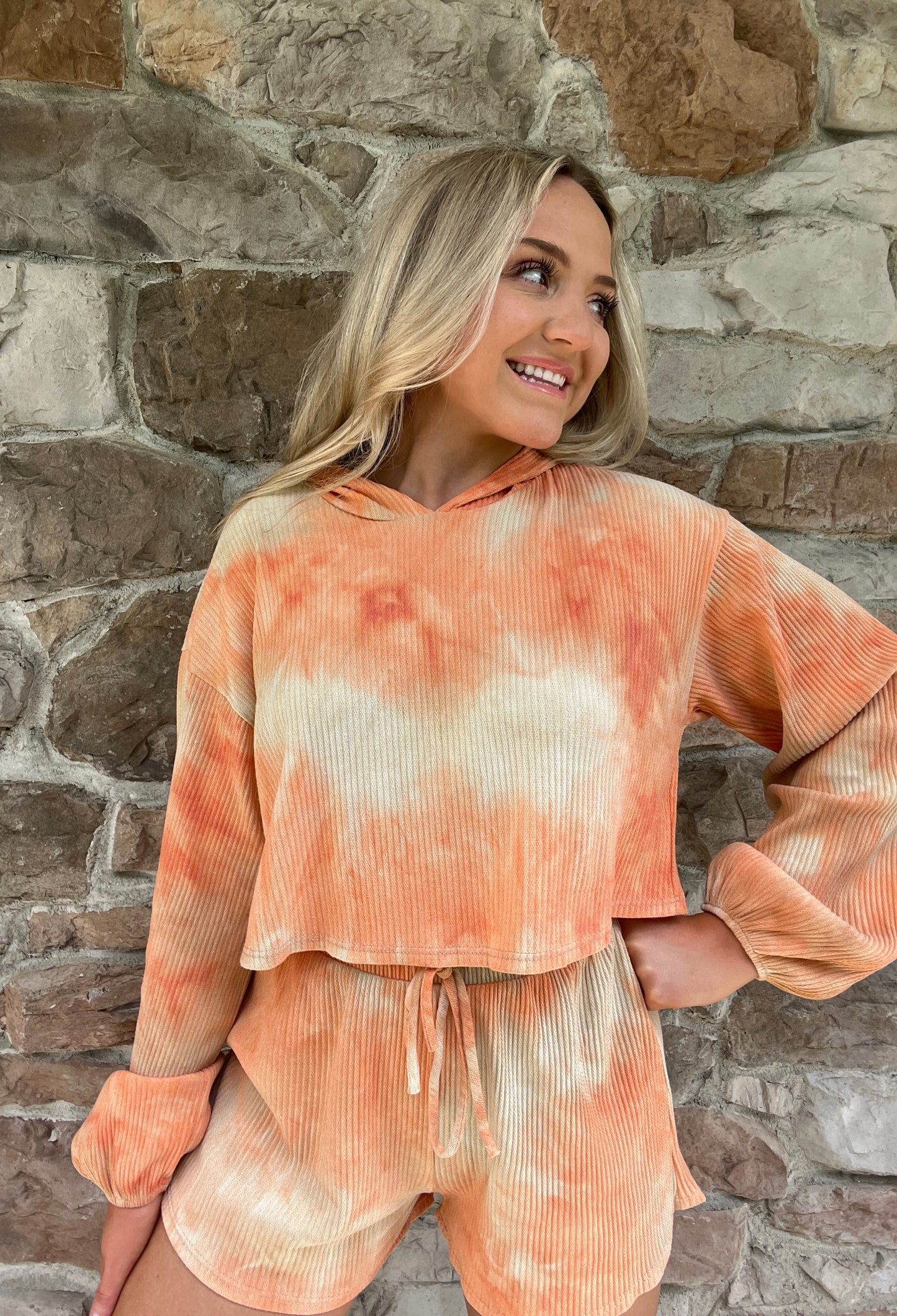 Orange Tie Dye Set-Top