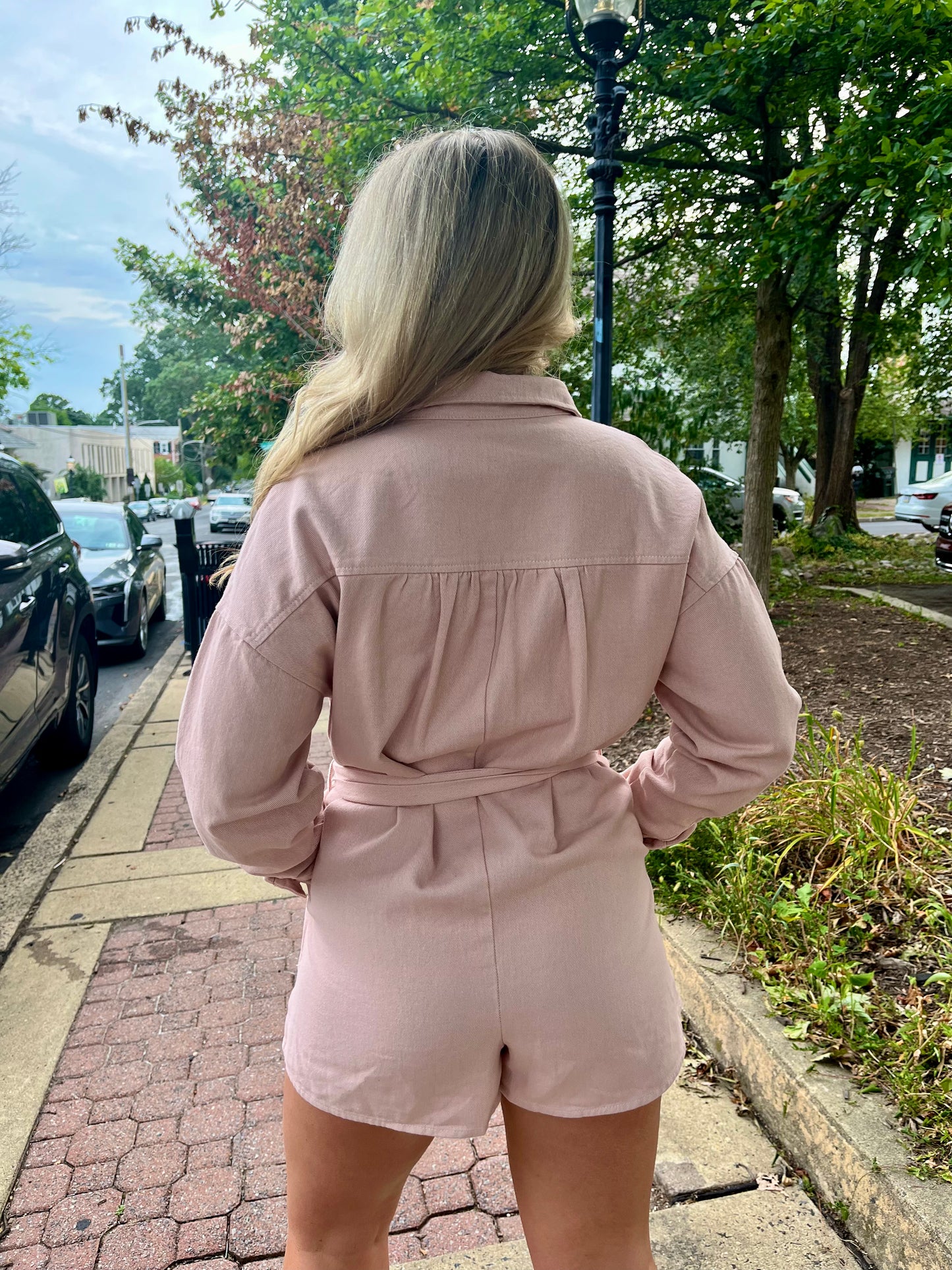 Pink Utility Romper