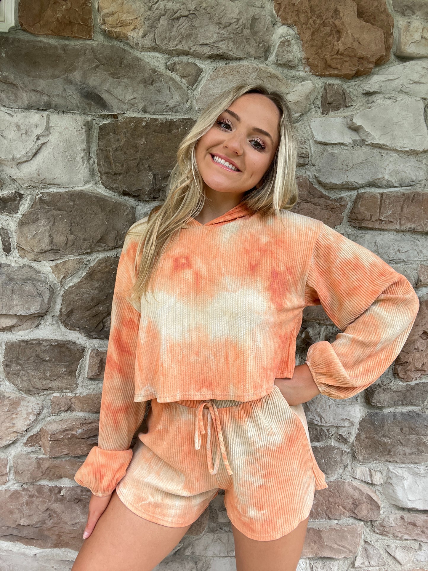 Orange Tie Dye Set-Top